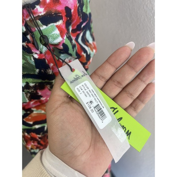 Sam Edelman High Neck Watercolor Dress Multicolor Size 2 NEW - Picture 4 of 10